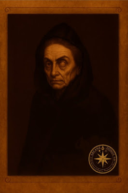 La imagen evoca el poder oculto de Celestina, con una atmósfera ritual que anticipa su papel como mediadora del deseo y operadora mágica en la sombra del canon.