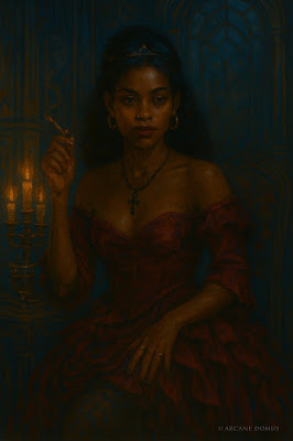 En la penumbra de las calles donde la noche se abraza con el asfalto caliente, Pomba Gira camina descalza, con el alma al descubierto y la mirada que no perdona. No es una diosa de porcelana ni una muñeca para vitrinas. Es la encarnación de la mujer que sabe que la libertad duele, que el deseo es guerra y que la sombra es parte de la luz.